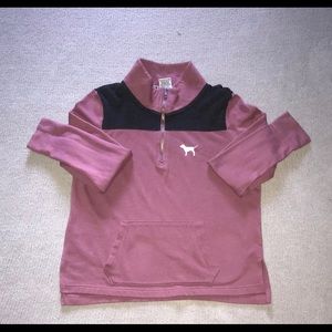 Pink half zip sweatshirt